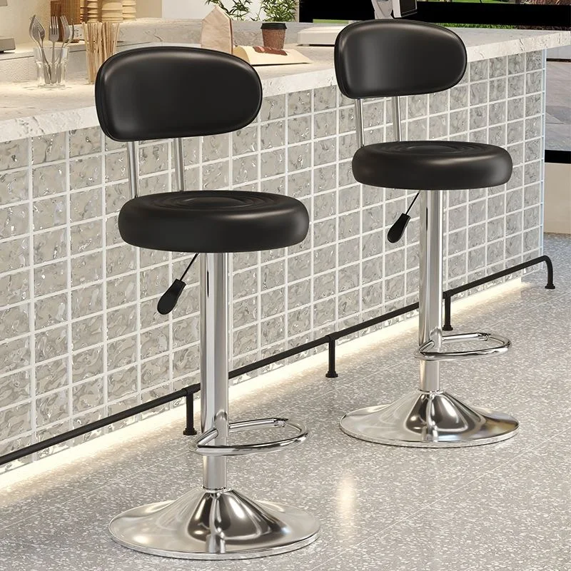 Bar chair Modern simple rotating high stool Cashier front desk lifting back chair Bar high stool Bar chair
