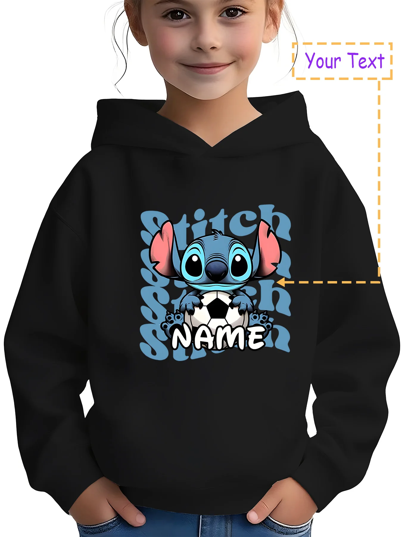 

MINISO Football Stitch Hoodie - Stitch hugs a football, full of energy and sport. Perfect for football class or outdoor play. Cu