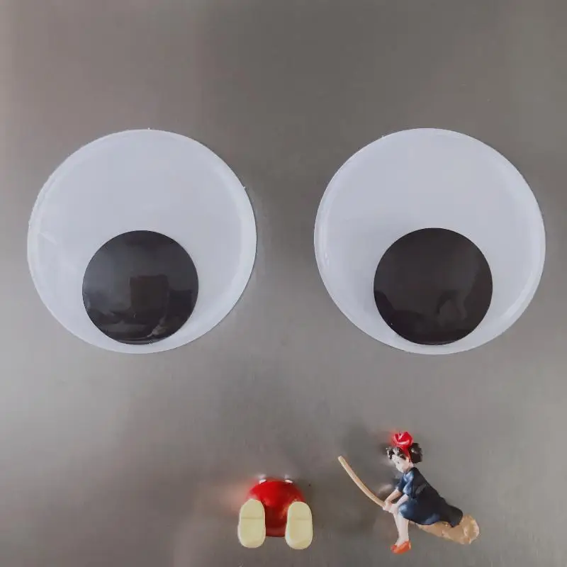 1Pair Self Adhesive Cute Huge Googly Eyes Fridge Wall Sticker Funny Large Black Plastic Eyes Sticker Diy Scrapbook Dolls Eyeball