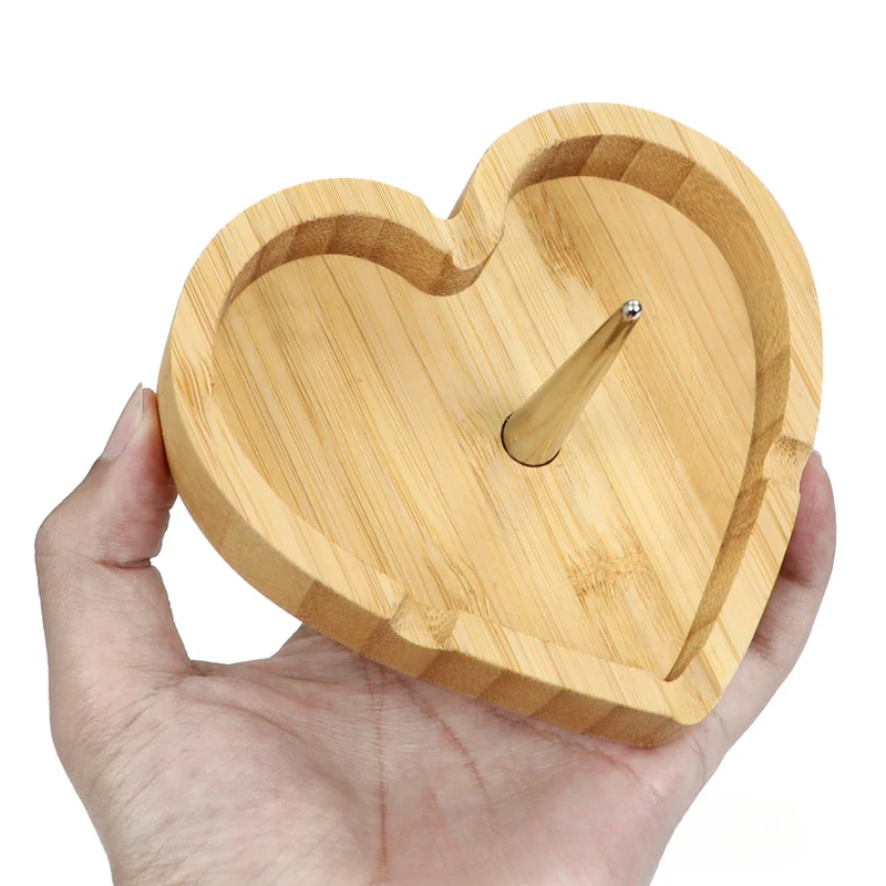 

Cross border hot selling heart-shaped wooden Ashtray creative bamboo high-end Ashtray pipe Ashtray wholesale