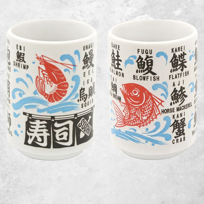 Japanese Style Ceramic Mugs 300ml Tea Wine Sushi Sake Cup  Restaurant Decor Water Cup Coffee Mug Tea Cup  Asian Culture Gift