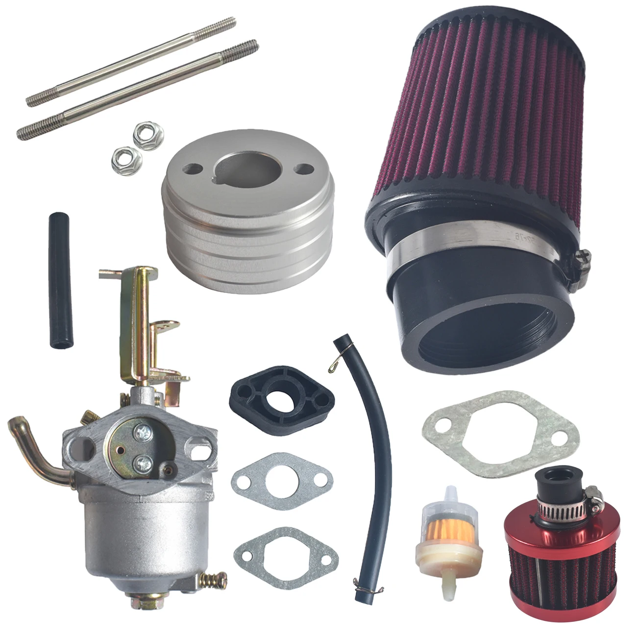 

Carburetor Carb Air Filter Adapter Kit For Coleman CT100U CC100X 98cc Massimo MB100 79cc Predator 79cc 3HP Go Kart