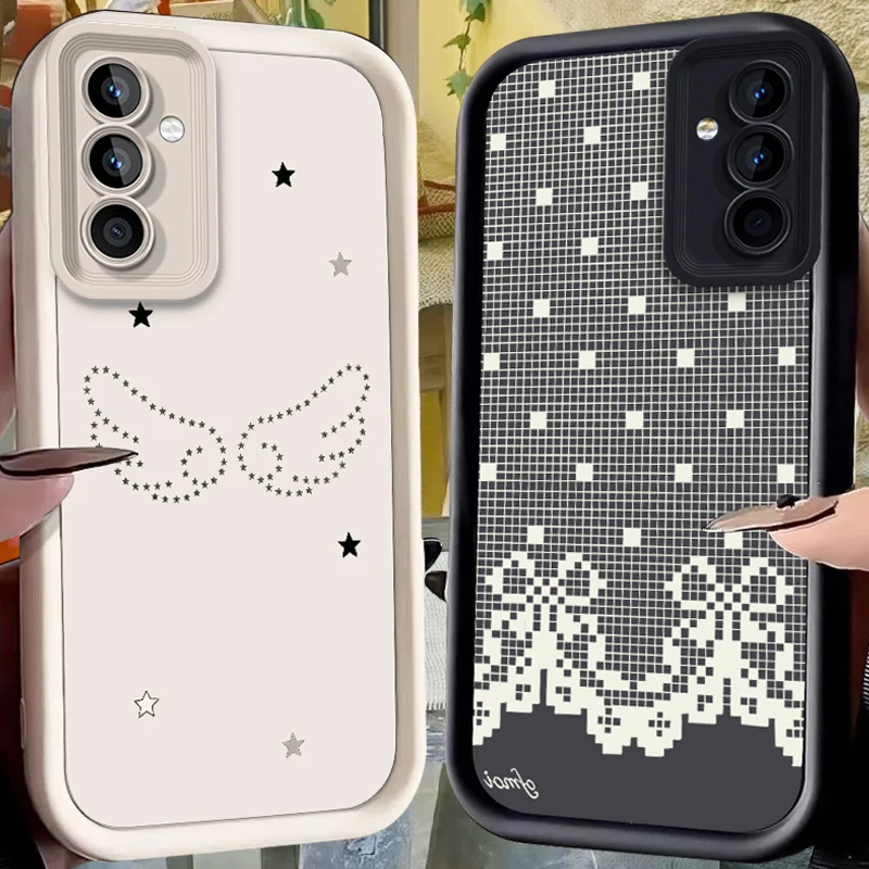 Mosaic Mesh Flower Case for Samsung Galaxy A37 A36 A35 A34 A33 A32 A26 A24 A23 A17 A16 A15 A14 A13 A12 4G 5G A07 A06 A05S Cover