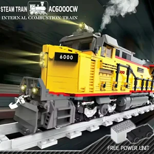 80019アイデアRCディーゼル機関車AC6000CW鉄道鉄道電源1062PCSレンガ技術モデルビルディングおもちゃ誕生日プレゼント 12ベストセールスLEGOテクニックRCカー-10