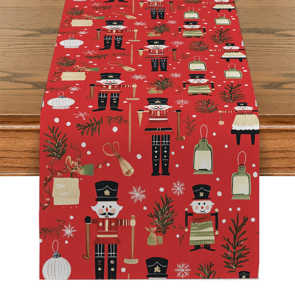 Christmas Nutcracker Table Runner Rustic Dining Table Decorations Table Runners for Wedding Party Coffee  Hotel Home Decor