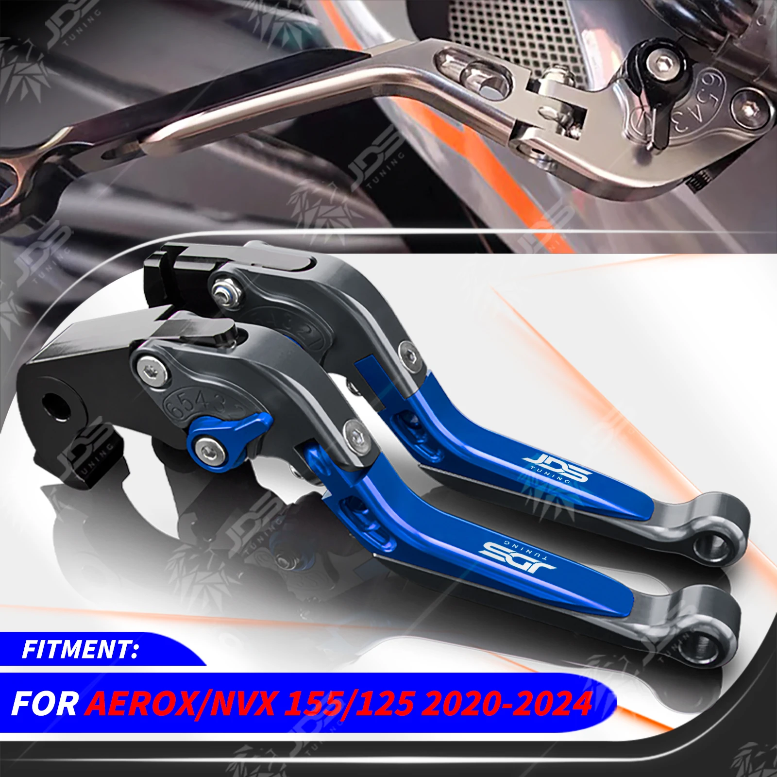 

Для Yamaha AEROX/NVX 155/125 2020-2024 набор тормозных рычагов, складные регулируемые рычаги, аксессуары для мотоциклов, запчасти