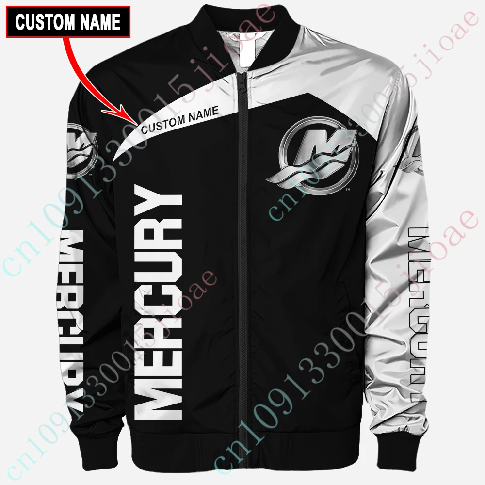 

Mercury Bomber Jacket Jackets For Men's Clothing Thick Coat Techwear Baseball Uniform Harajuku Parkas Windbreaker Custom Logo