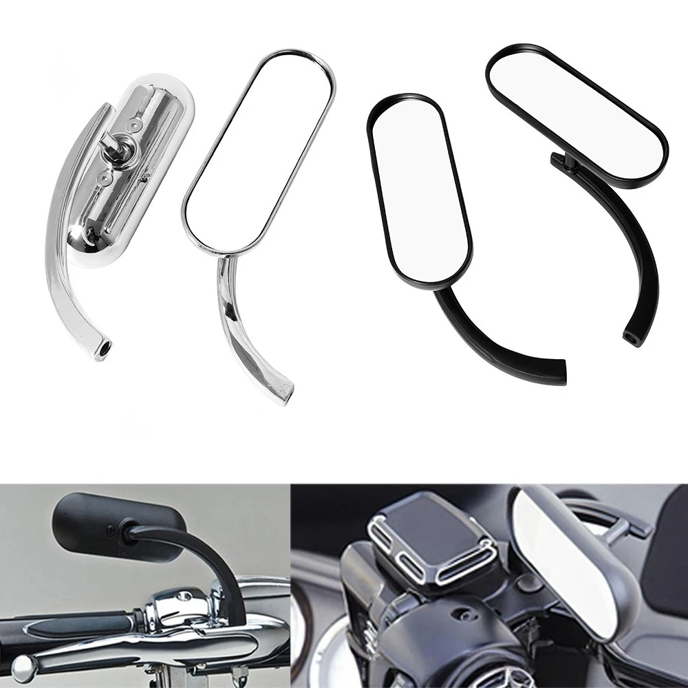 

Motorcycle retro rearview mirror, suitable for Harley classic motorcycle modified rearview mirror, cool black reflector