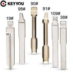 KEYYOU 10X F021 Blade Metal Blank Uncut KD Remote Car Key Blade NO.90 For Ford Mondeo KD900 Remote Car Key