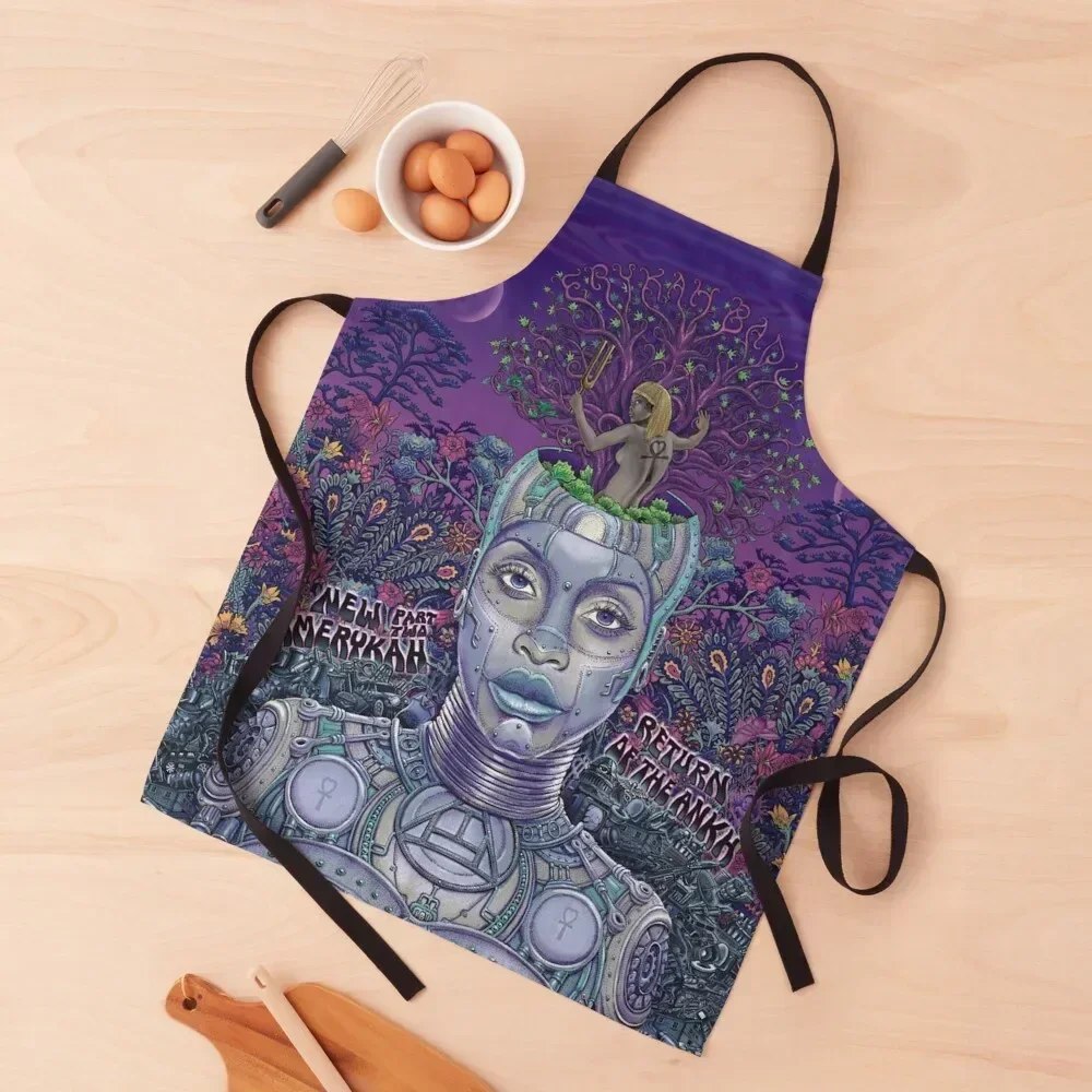 Erykah Badu New amerykah part two return of the ankh Apron Home Supplies Art Manicurists cooks clothes Apron