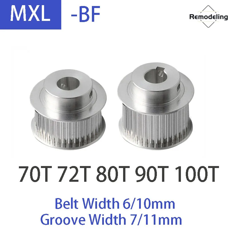 Polea de sincronización MXL BF, aleación de aluminio 70T, 72T, 80T, 90T, 100T, ancho de ranura 7/11mm, ancho de correa 6/10mm, diámetro 5mm-12mm, 1 piezas