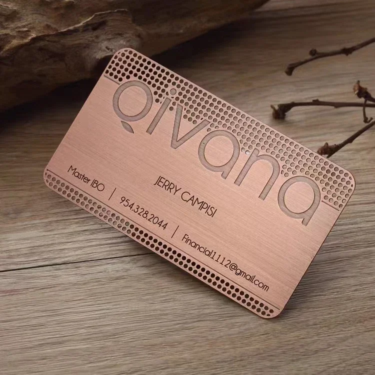 

Бесплатный дизайн, шаблон, индивидуальная лазерная гравировка, вырезанный логотип, металлические визитные карточки из нержавеющей стали