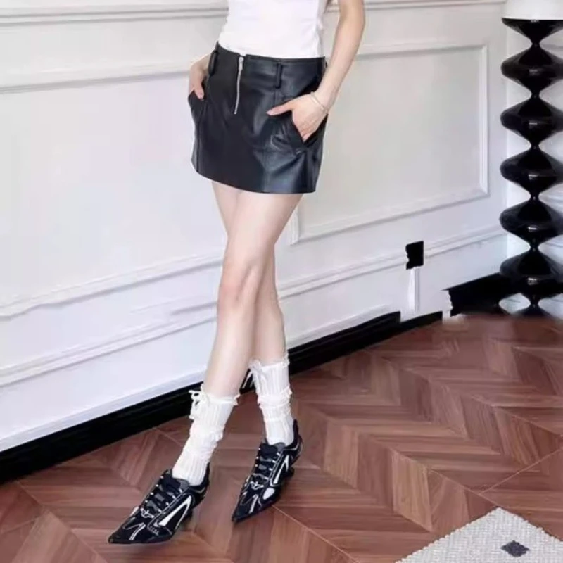 كعب نحيف، حذاء نسائي برباط بمقدمة مدببة، محكم الألوان، عصري، متعدد الاستخدامات، مريح، مضاد للانزلاق وجيد التهوية