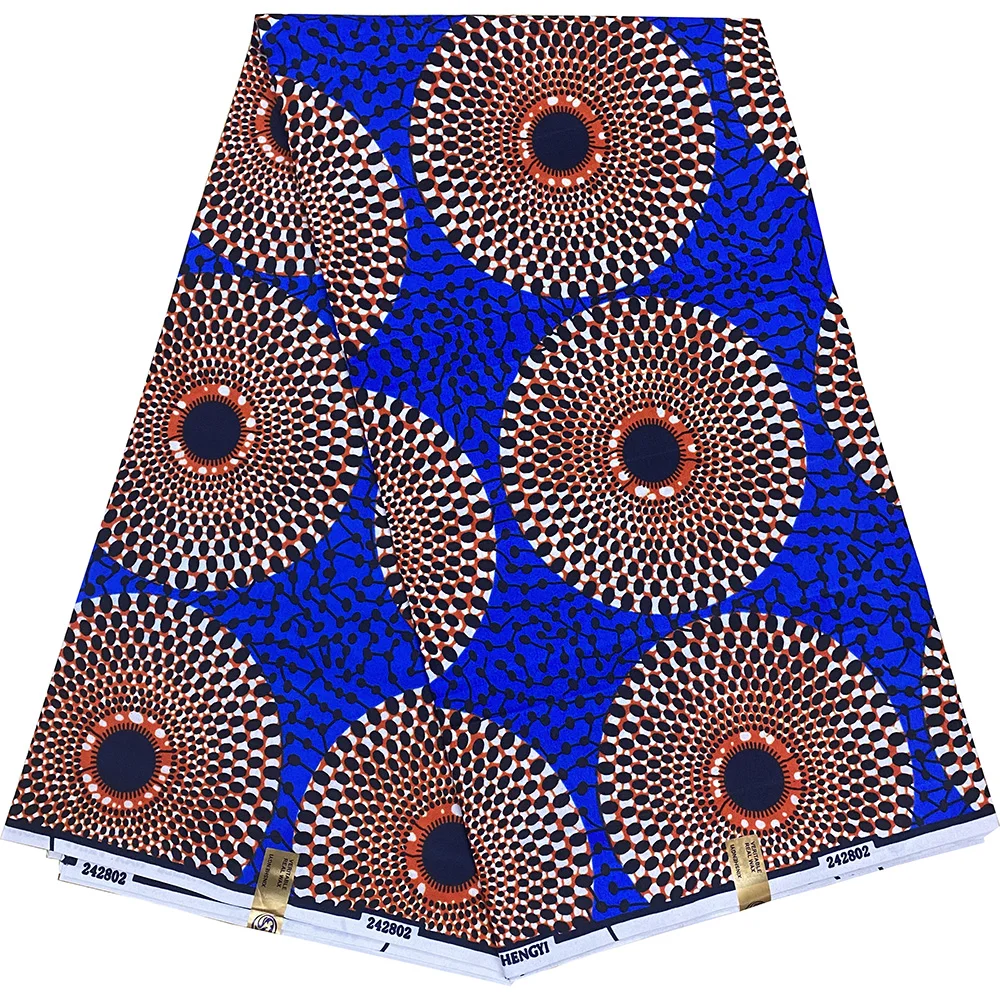

Practical Hollandais Wax Fabric Made of 100% Polyester for Tablecloths with Double-Sided Printing