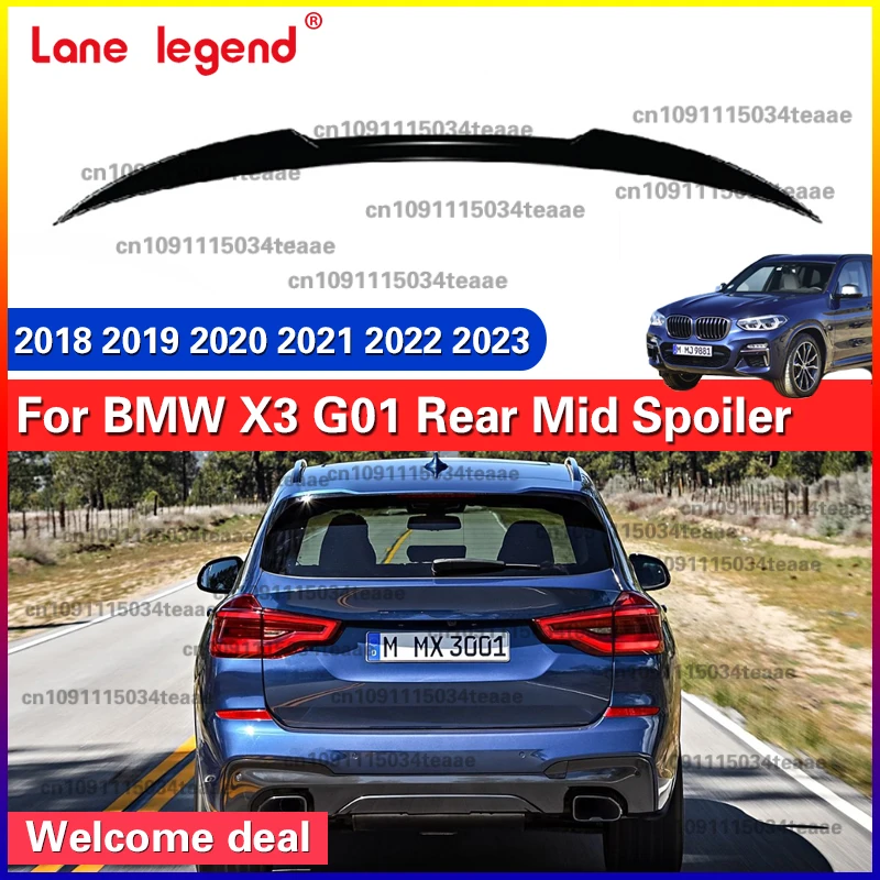 

Rear Tail Trunk Mid Spoiler Trim For BMW X3 G01 2018-2023 Car Roof Middle Spoilers Wing Body Kits Tuning