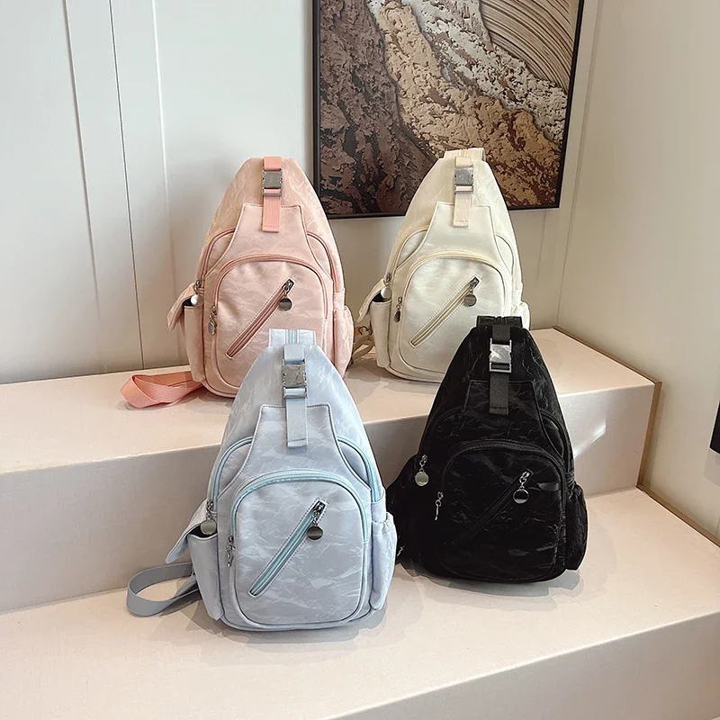 Linha de costura moda mochilas 2025 venda quente sacos para mulheres zíper náilon interior bolso com zíper bolsas de ombro femininas