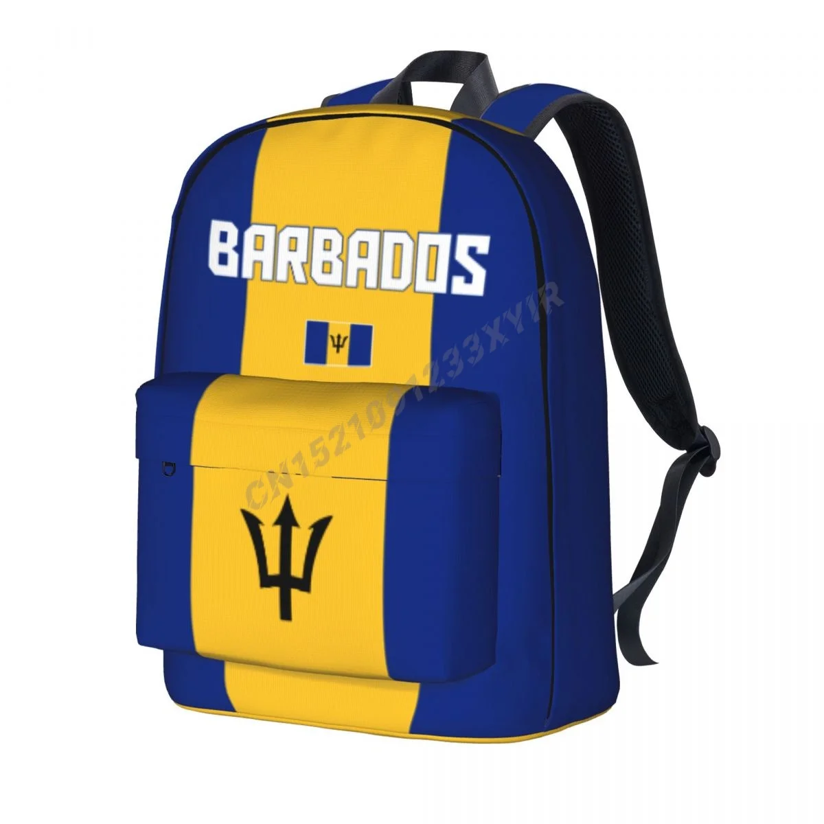 Unisex Backpack Barbados Flag Barbadian Stitch Schoolbag Messenger Bag Case Laptop Travel Bag Mochila Gift
