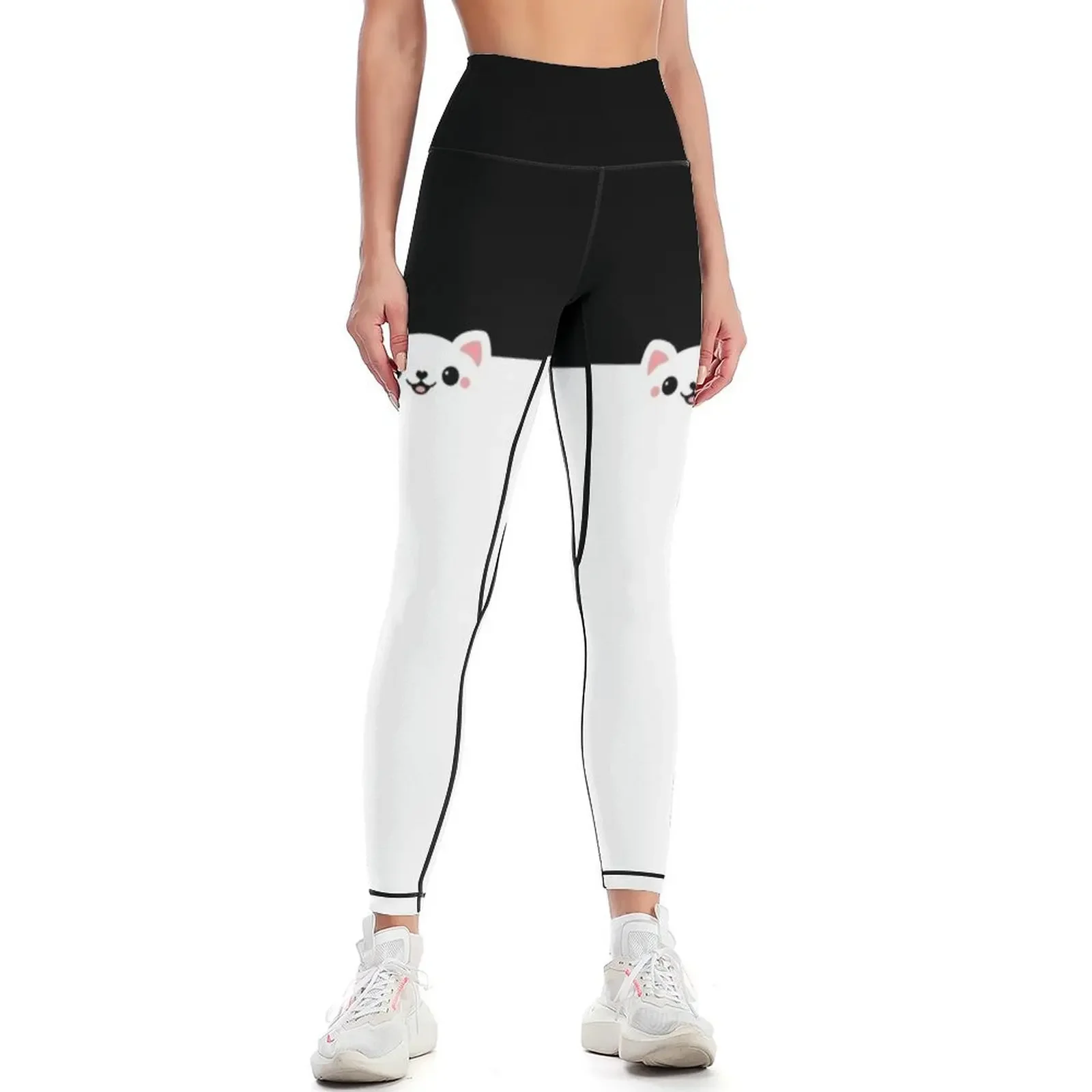 

Peeking Cat Leggings Women's sportswear Women's fitness Women's sports Jogger pants Womens Leggings