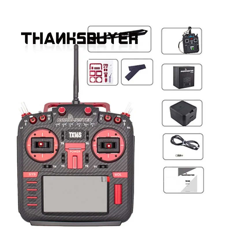 

RadioMaster TX16S MAX MKII V4.0 Full CNC Hall Gimbals Radio Transmitter Remote Control ELRS 4in1 Support OPENTX Red Golden