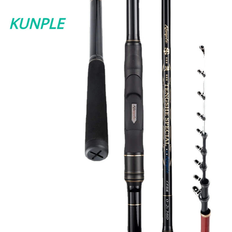 

KUNPLE Rock Fishing Rod Tengshe 2 Generation Ship Rock Fishing Rod, Ultra Light, Ultra Hard, Carbon Sea Fishing Rod, 3m-4m, 2023