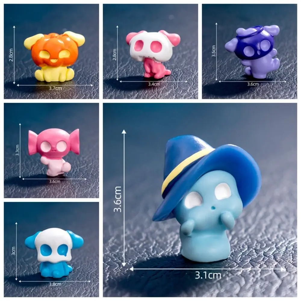 魔女帽子ミニカボチャエルフ樹脂人形座っているキャンディハロウィンドールハウスアクセサリーミニチュアシーン飾る