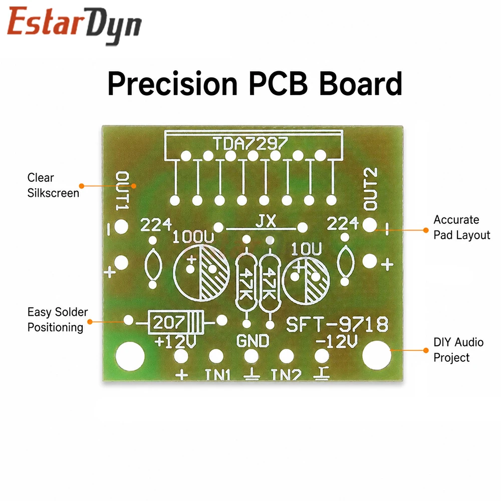 Estardyn TDA7297 アンプボード スペアパーツ - Diy Electronics Parts のレビューと価格