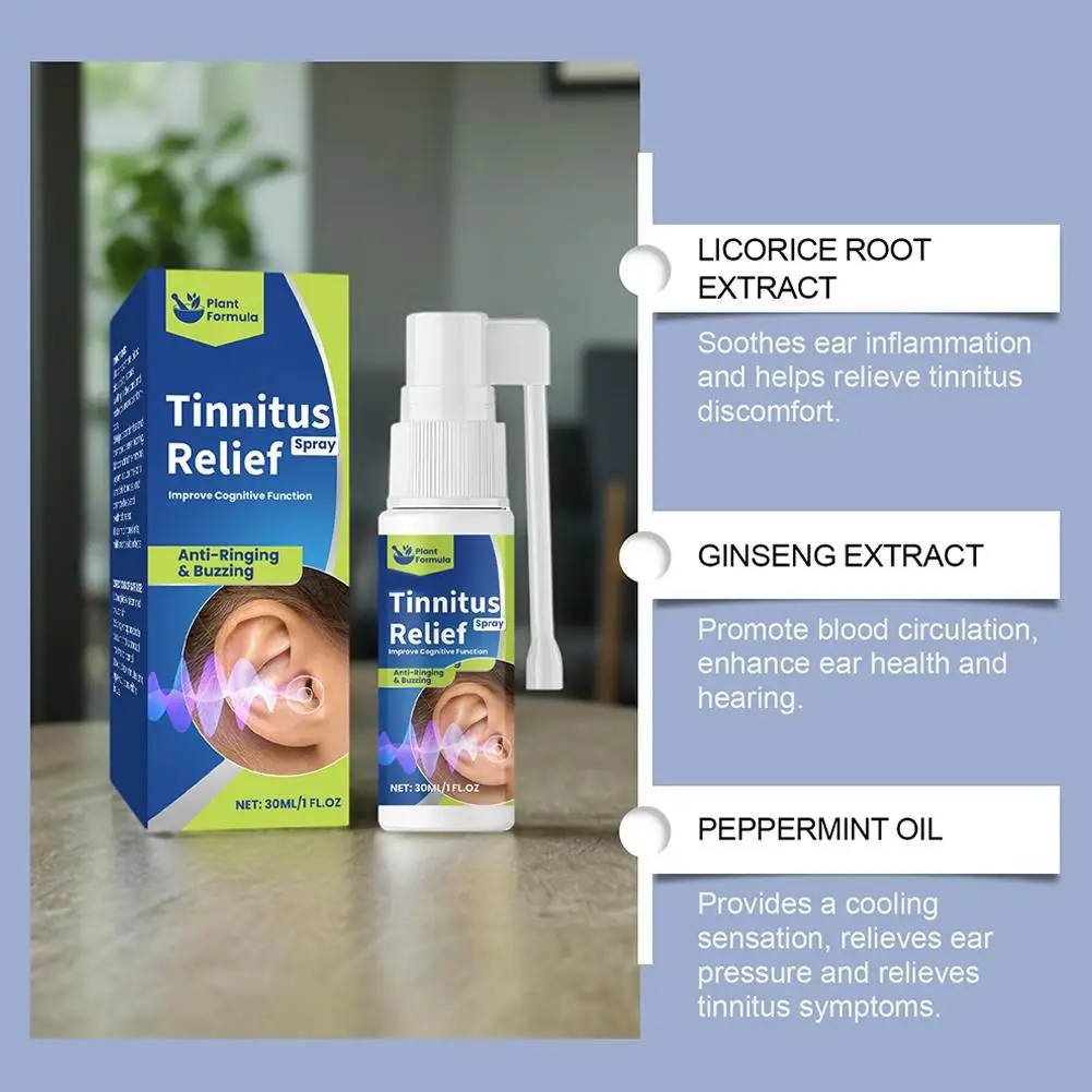 30ml Tinnitus Relief Spray Relieve Tinnitus Discomfort Ear The Earwax Removal Ear Tinnitus Drops Spray Anti Clean In Earwax