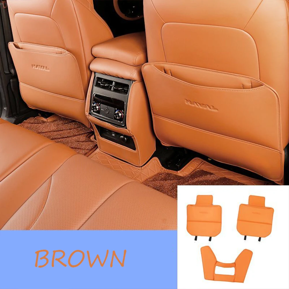 

Leather For Haval H9 2nd 2024 2025 Car Front Seat Anti Kick Pad Rear Armrest Box Seat Back Anti Dirt Protective Pad Frame ﻿