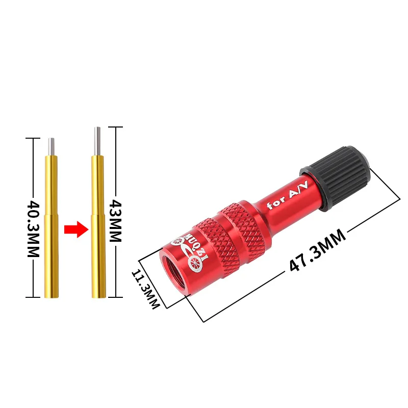 Bike Fork Schrader Valve Adapter MTB Road Bicycle Air Fork Inflatable Valve Adapter