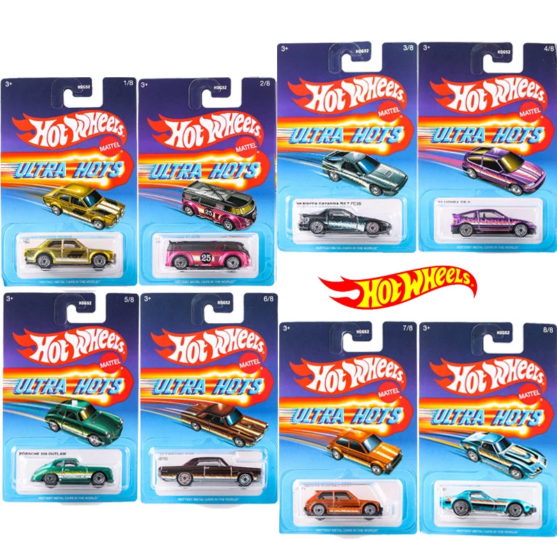 Genuine Hot Wheels Ultra Hots Metal Models 1/64 Car Volkswagen Bus Pontiac Mazda Porsche Outlaw Honda Corvette Voiture Toys Boys