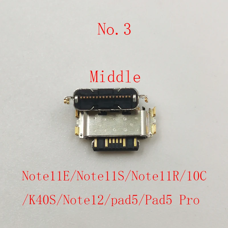 10PCS USB Charger Connector For Xiaomi Mi Civi 2 1S/F4 GT Redmi Note 12 11 Pro/K50/K60/K60Pro/Note 11S 11E 11R 11T Charging Port