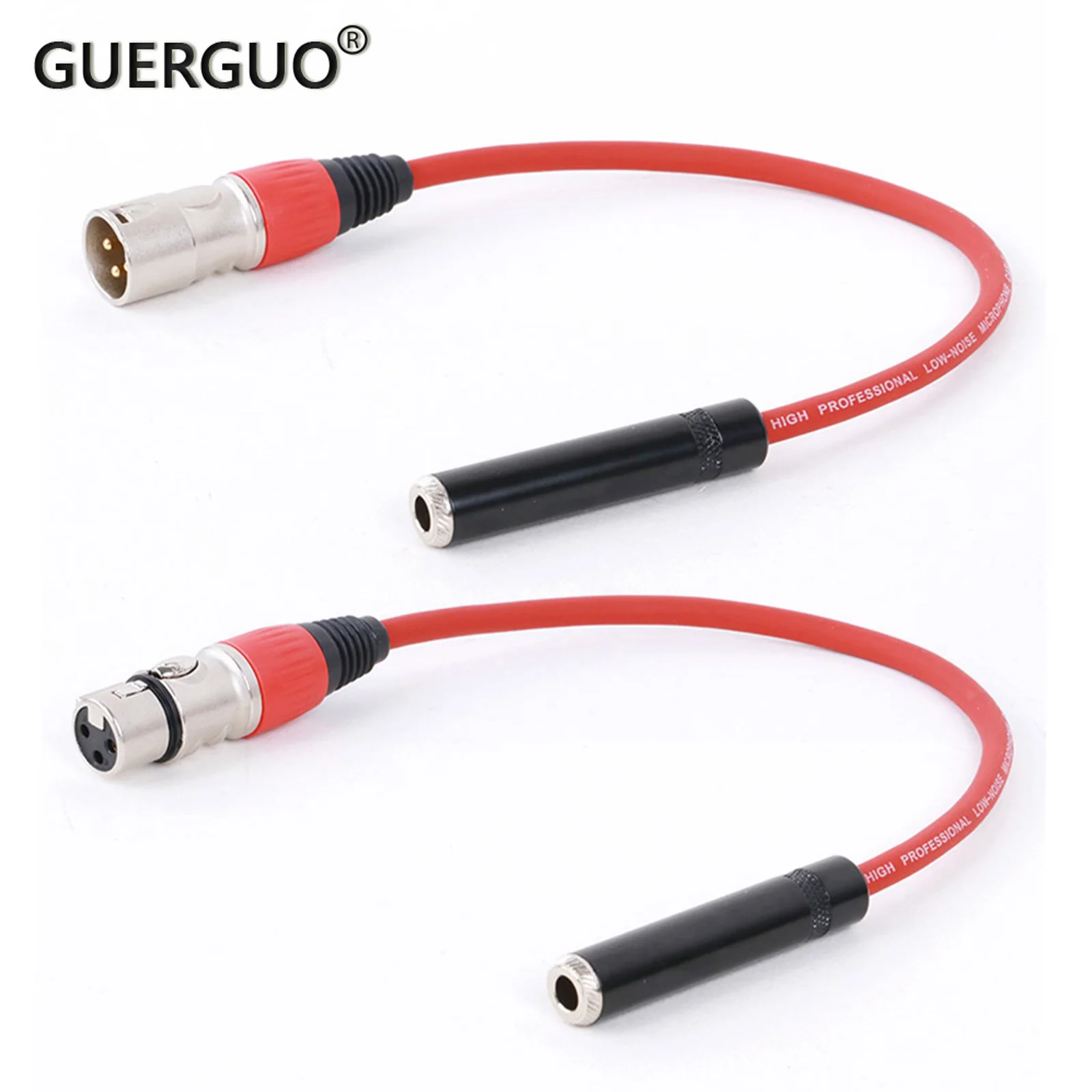 

GuerGuo 6.35mm 1/4 Inch Stereo TRS Female Jack to 3Pin XLR Female/Male Audio Cable For Guitar Microphones PA systems 0.3M-15M