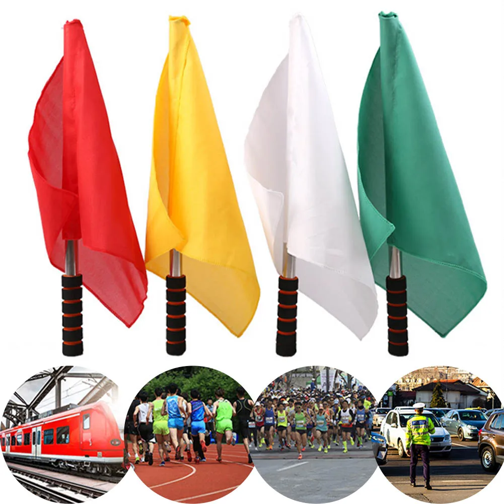 

Soccer Referee Flags Football Training Command-Flag Competition Signal Flag Game Referee Supplies Red White Yellow Blue Green