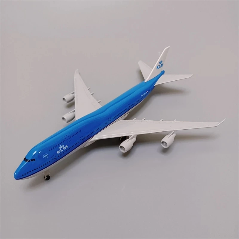 20cm Model Airplane Netherlands KLM B747 Boeing 747 Airlines Metal Alloy Plane Model Aircraft Wheels Landing gears Gifts