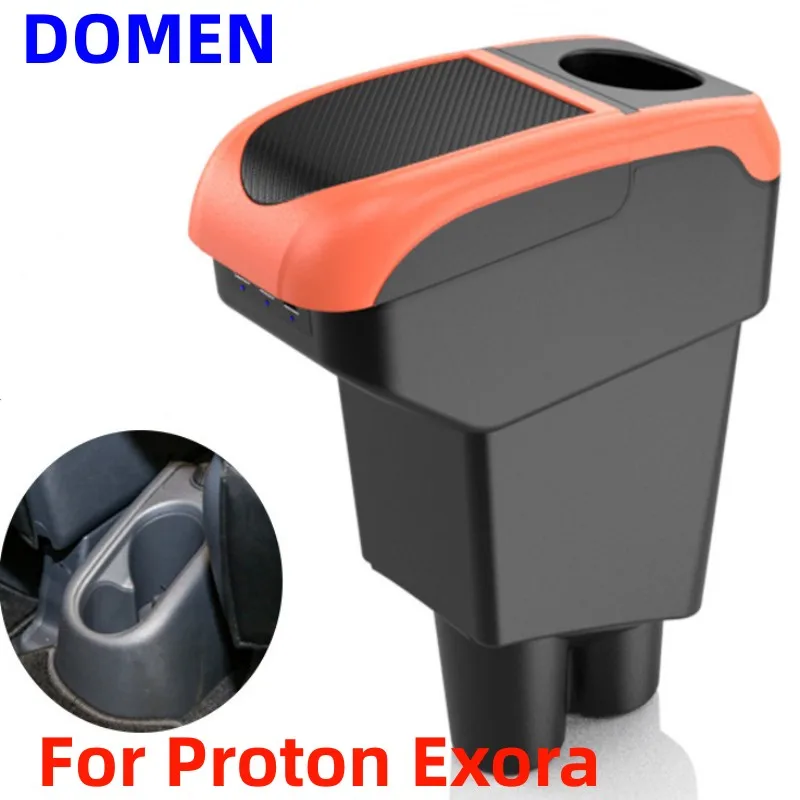 NEW For Proton Exora  Armrest Box Special modified interior accessories for the central armrest box Large Space Dual Layer USB