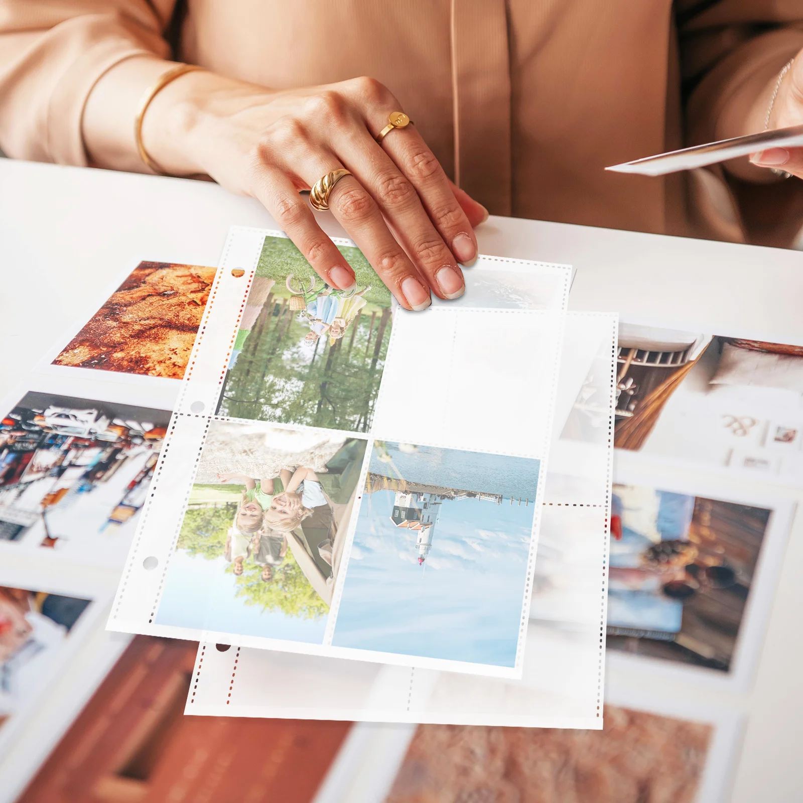 

40 Sheets Four-Grid Card Protector Sleeves Clear Trading Card Binder Pages Photocard Sleeves Protective Covers