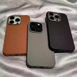 Luxury Matte Leather Phone Case For Xiaomi Redmi Note 14 13 12 11 Pro Plus 5G 12S 11S 10S Redmi 13C 13 12 4G Shockproof Cover