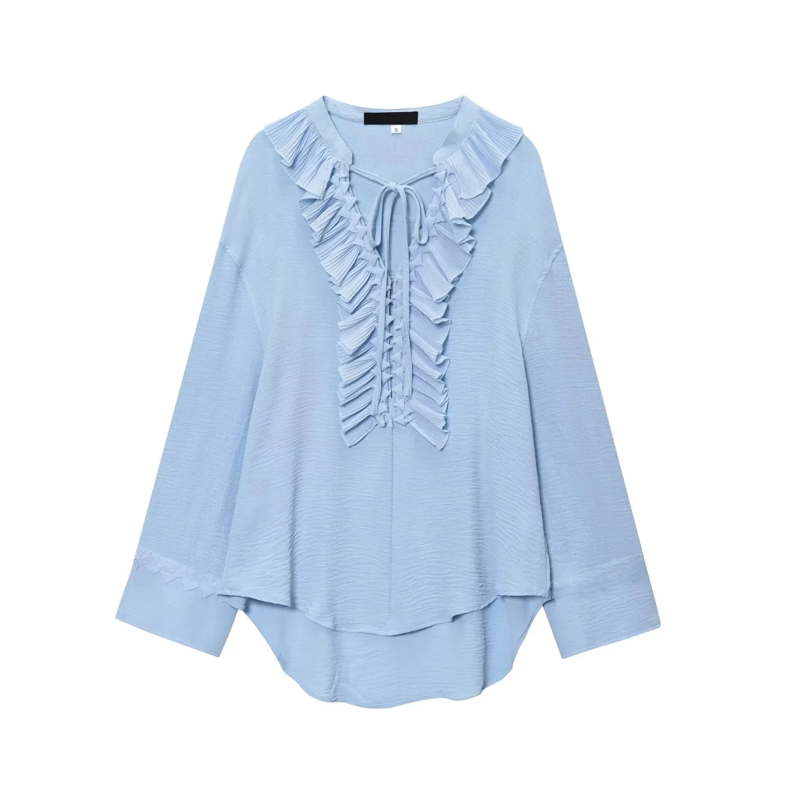 Csa Vestido Fena de Manga Longa Solta com Decote em V Estilo Boêmio Nova Coleção de Verão em Fibra de Poliéster Estilo...