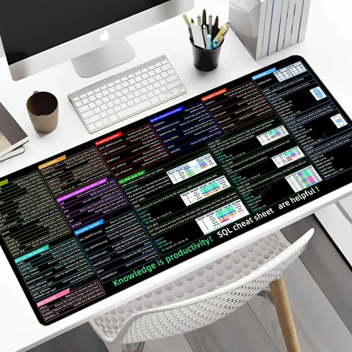 Imagen 2 del producto Alfombrilla de ratón con teclas de acceso directo grandes para oficina SQL, alfombrilla de escritorio, hoja de trucos, alfombrilla para ratón, usuarios de oficina, Software antideslizante, alfombrilla de escritorio para ingenieros