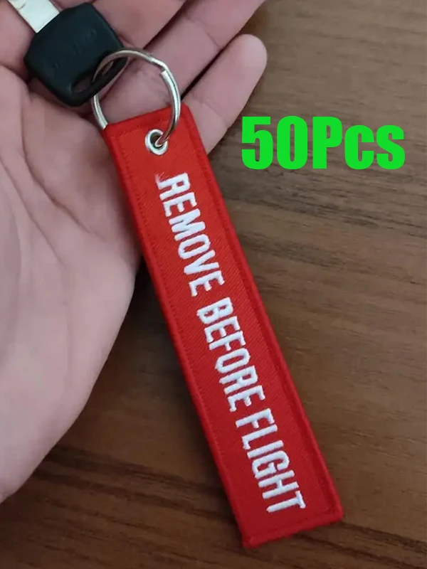 50-etiquetas-tejidas-'remove-before-flight'-para-llaveros-accesorio-resistente-para-mochilas-y-maletas