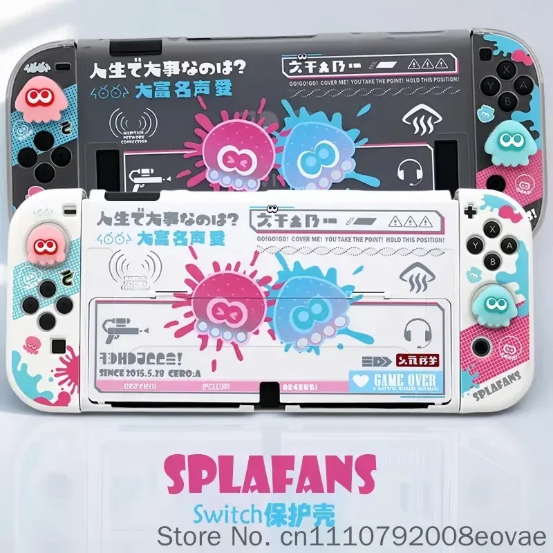 Splatoon Protective Case For Switch 2 Oled Split Anti Scratch Cover Compatible With Ns Gaming Enthusiasts In Stock
