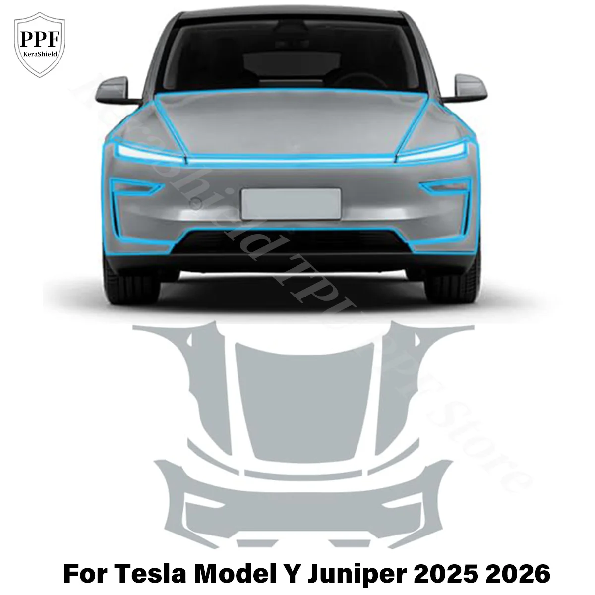 

Pre-cut Paint Protection Film For Tesla Model Y Juniper 2025 2026 Clear TPU PPF Anti-Scratch Cover Invisible Repairable Sticker