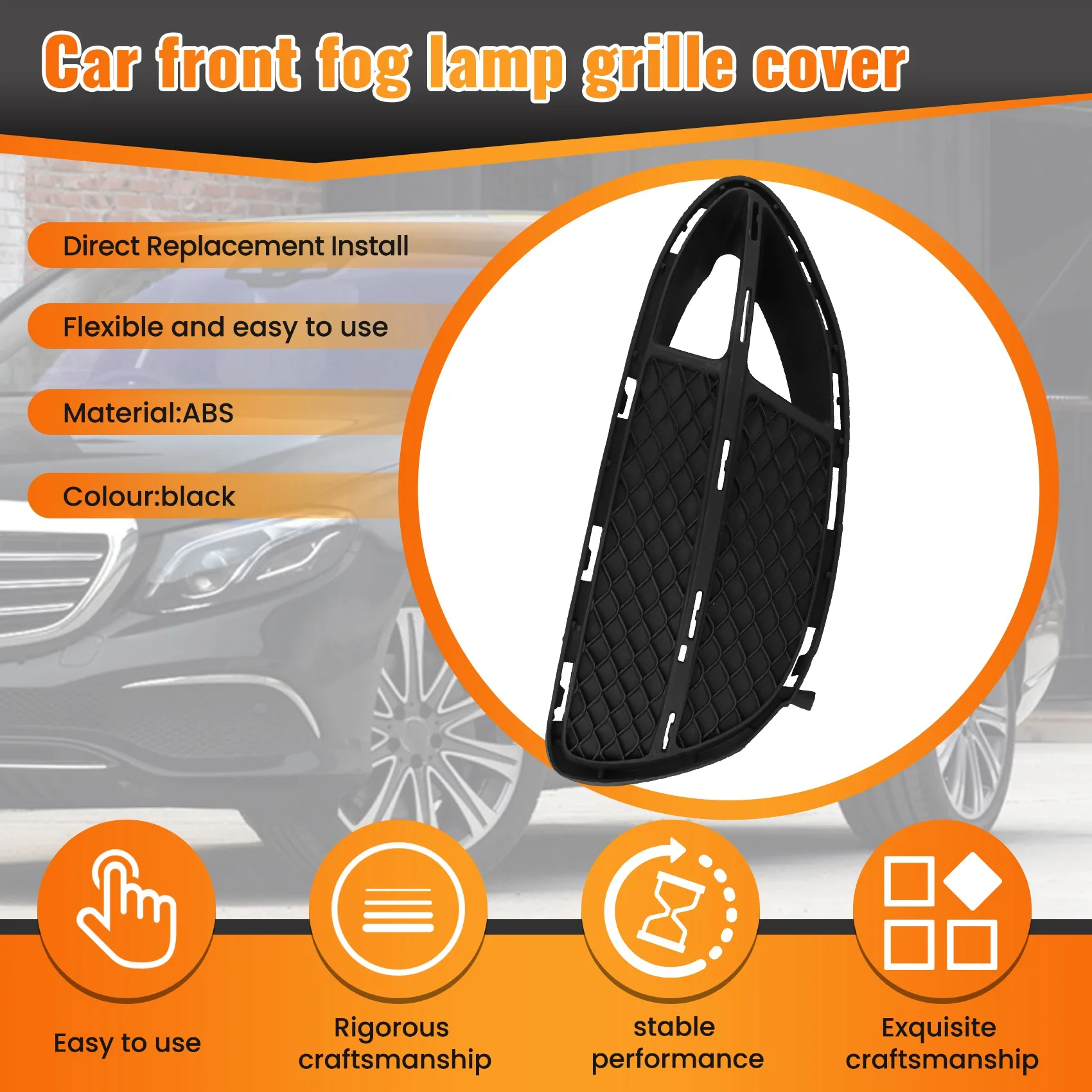 

Strict Car Front Fog Lamp Grille Cover Trim Frame For Mercedes Benz E Class W212 2009-2016