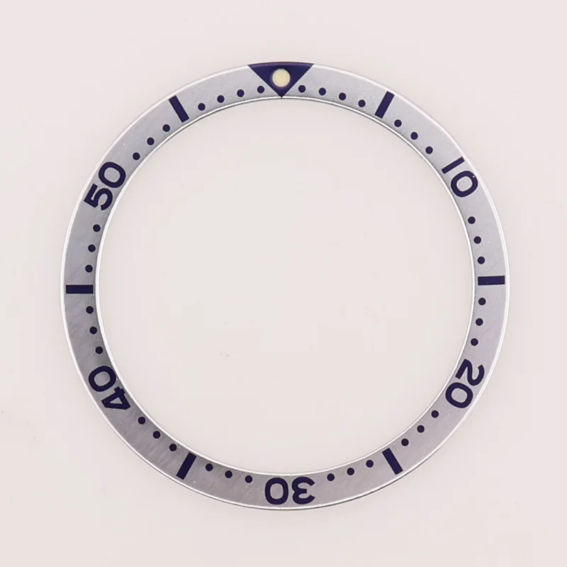 

38MM White Seiko Aluminum Watch Bezel Insert for Cases NH36 NH35 Movement Men's Replacement Parts