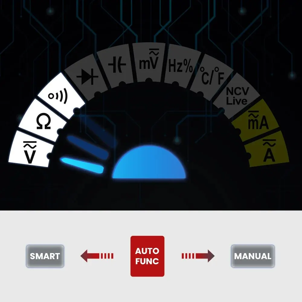 Умный мультиметр 9999 отсчетов TRUE RMS цифровой Smart Auto Range 1000 В 10A тестер метр Ом Гц емкость REL True RMS AC DC DMM