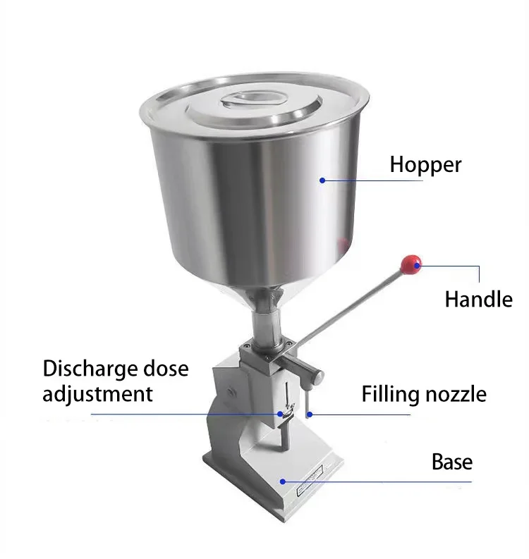 Factory Direct Sales A03 Manual Stainless Liquid Lotion Cosmetic Butter Sauce Honey Filling Machine