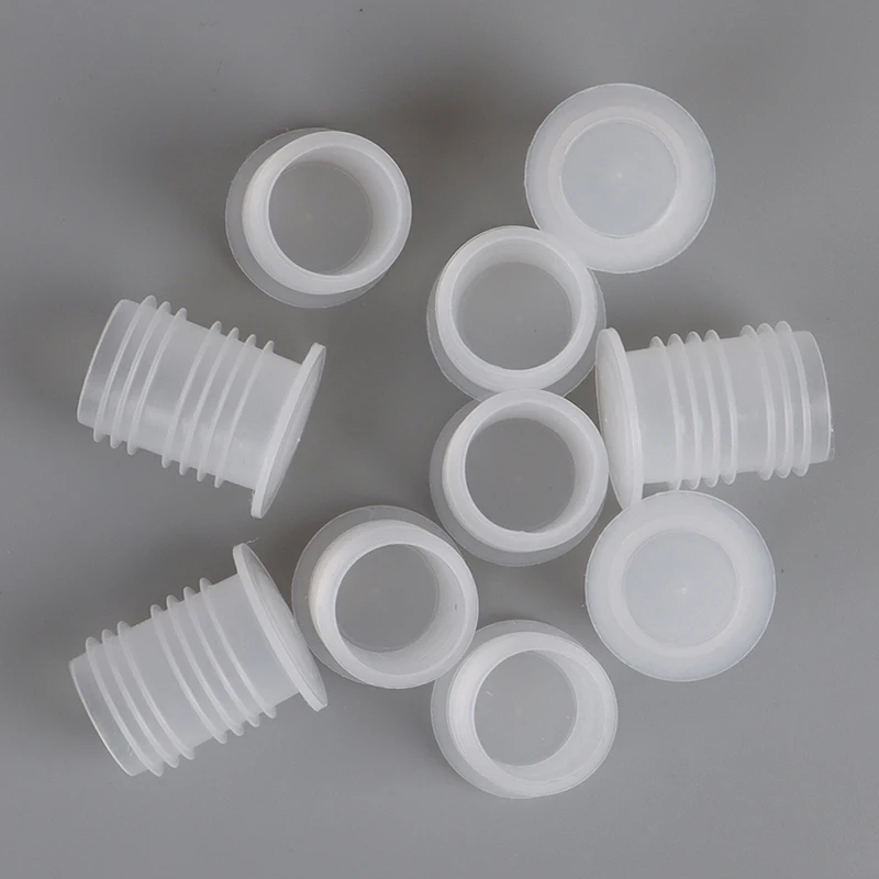 New 10Pcs Plastic Bottle Cap Red Wine Seal Cap Inside The Salt Bottle Transparent Nut Hole Dust Plug Easy To Pull The Cap.~