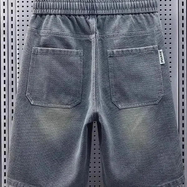 2025 New American Retro Men's Denim orts Summer Thin Loose Straight Five-Point Casual orts Youth Daily Wear Comfortable