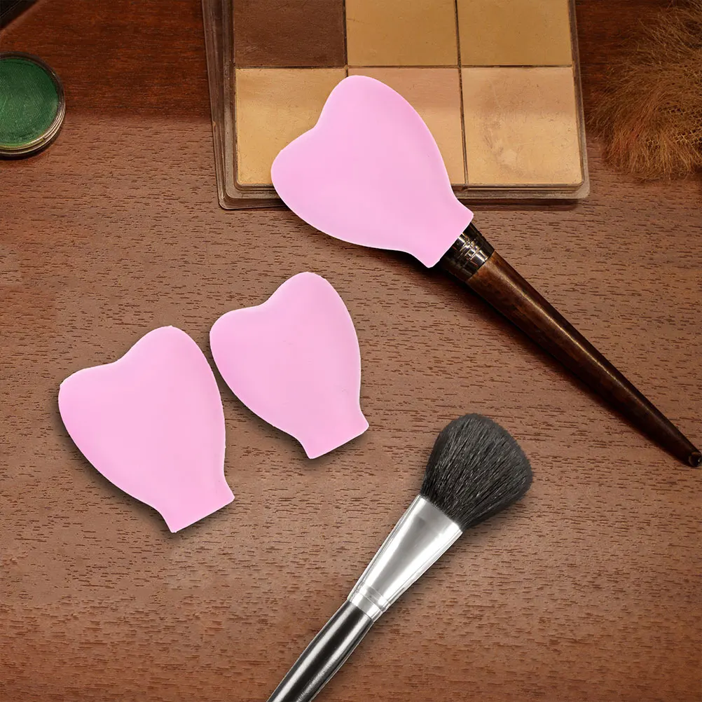 

6pcs Makeup Brush Dust Cover Silicone Protector Travel Face Mask Applicator Holder Fine Workmanship Durable Compact
