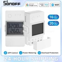 1-5PCS SONOFF POW Elite 16A/20A Smart Power Meter Switch, Energy Monitor Overload Protection For EWeLink APP Alexa Google Home